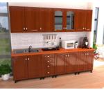 Spectral Mobila Bucatarie Zebra 2.6m MDF Cedru - frezare mustata