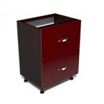 1 Corp inferior 60 cu 2 sertare metalice pentru greutate Zebra MDF rosu simplu