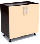 Spectral Mobila Corp inferior cu 2 usi 80 cm Zebra, Wenge/Cappuccino, fara blat 80 x 82 x 50