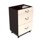 Spectral Mobila Corp inferior 50 cu 3 sertare metalice pentru greutate Zebra MDF vanilie simplu