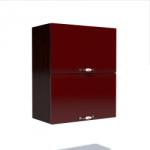 1 Corp superior 60 cu 2 usi orizontale Zebra MDF rosu simplu
