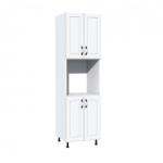 Spectral Mobila Soldat 60 cu 4 usi cu spatiu cuptor Zebra MDF alb drept