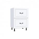 Spectral Mobila Corp inferior 50 cu 2 sertare metalice greutate Zebra MDF alb