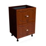 Spectral Mobila Corp inferior 50 cu 2 sertare metalice pentru greutate Zebra MDF frunza cedru