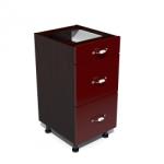 1 Corp inferior 40 cu 3 sertare metalice pentru greutate Zebra MDF rosu simplu