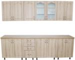 Spectral Mobila Bucatarie Zebra 2.6m MDF Sonoma - frezare mustata