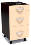 Spectral Mobila Corp inferior 50 cu 3 sertare metalice greutate Zebra cappuccino