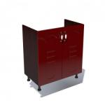 Spectral Mobila Corp inferior 60 cu 2 usi masca chiuveta Zebra MDF tulip rosu