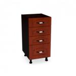 1 Corp inferior 40 cu 4 sertare Zebra MDF mustata cedru