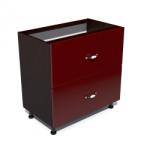 Spectral Mobila Corp inferior 80 cu 2 sertare metalice pentru greutate Zebra MDF rosu simplu
