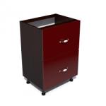 Spectral Mobila Corp inferior 50 cu 2 sertare metalice pentru greutate Zebra MDF rosu simplu