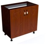 Spectral Mobila Corp inferior cu 2 usi 80 cm Zebra, wENGE/MDF Cedru Frunza, fara blat 80 x 82 x 50