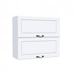 Spectral Mobila Corp superior 80 cu 2 usi orizontale Zebra MDF alb drept