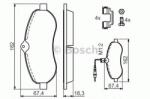 Bosch Set placute frana, frana disc FIAT SCUDO (272, 270) (2007 - 2016) BOSCH 0 986 494 163