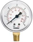 FERRO nyomásmérő alsó csatlakozású 6 bar (M6306R) manométer