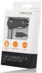 Forever micro USB, Szivargyújtós töltő, M-01, 3440995, 2100mAh, fekete (5900495542205)