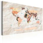 Artgeist Kép - World Map: Stony Oceans - terkep-center - 27 324 Ft
