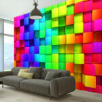 Artgeist Fotótapéta - Colourful Cubes - terkep-center - 27 891 Ft