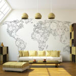 Artgeist Fotótapéta térkép - Map of the World - white solids Világtérkép 300x231