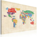 Artgeist Kép - Olasz nevek országok élénk színekben - terkep-center - 26 730 Ft