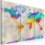 Artgeist Kép - World Map: Rainbow Gradient - terkep-center - 32 400 Ft