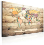 Artgeist Kép - World Map: Colourful Continents - terkep-center - 28 800 Ft