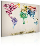 Artgeist Kép - The World térkép - színes füst nyomvonalak - terkep-center - 25 990 Ft