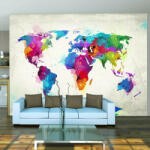 Artgeist Fotótapéta térkép - The map of happiness Világtérkép 200x154