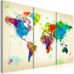 Artgeist Kép - All colors of the World - triptych - terkep-center - 26 730 Ft