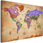Artgeist Kép - Colourful Travels (1 Part) Wide - terkep-center - 26 730 Ft