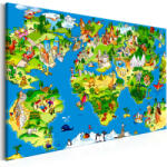 Artgeist Kép - Children's Map (1 Part) Wide - terkep-center - 32 400 Ft