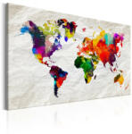 Artgeist Kép - World Map: Rainbow Madness - terkep-center - 27 324 Ft