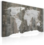 Artgeist Kép - World Map: Wooden World - terkep-center - 26 730 Ft
