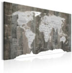 Artgeist Kép - World Map: Wooden World - terkep-center - 27 324 Ft