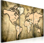 Artgeist Kép - World Map: The Sands of Time - terkep-center - 26 730 Ft