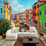 Artgeist Fotótapéta - Colorful Canal in Burano - terkep-center - 10 350 Ft