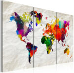 Artgeist Kép - World Map: Rainbow Madness II - terkep-center - 26 730 Ft