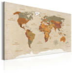 Artgeist Kép - World Map: Beige Chic - terkep-center - 25 990 Ft
