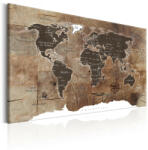 Artgeist Kép - World Map: Wooden Mosaic - terkep-center - 29 700 Ft