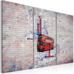 Artgeist Kép - Körül a Nagy-Britannia által Routemaster - triptych - terkep-center - 26 730 Ft