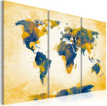 Artgeist Kép - Four corners of the World - triptych - terkep-center - 26 730 Ft