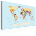 Artgeist Kép - World Map: Travel with Me - terkep-center - 32 000 Ft