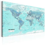 Artgeist Kép - World Map: Sky Blue World - terkep-center - 32 400 Ft