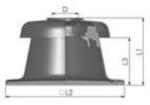 Tricox Kürtő fedél fekete 60mm (KF10) - brs