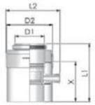 Tricox PPs/Alu kondenzátum leválasztó 110/160mm (PAKL05) - brs
