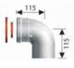 Ariston 90°-os könyökidom, pp, Ø80 mm (3318084) - brs