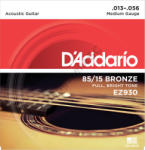 D'ADDARIO EZ930 akusztikus gitár húrkészlet 85/15, húrkészlet 13-56 bronze round wound, medium