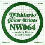 D'ADDARIO NW064 különálló elektromos gitárhúr, nikkel, . 064