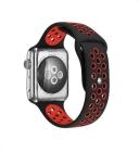 Apple Watch 38/40/41 mm óraszíj- Handodo Double, szilikon fekete-piros (145)