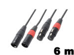 PD CONNEX CX60-6 sztereo jelkábel (2x XLR mama - 2x XLR papa) - (6 m)